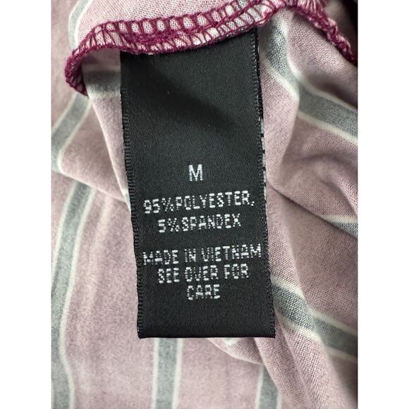 Iz Byer Size M Striped Wrap V Neck Stretch Mini Dress Red 3/4 Sleeve Pullover - Picture 7 of 9